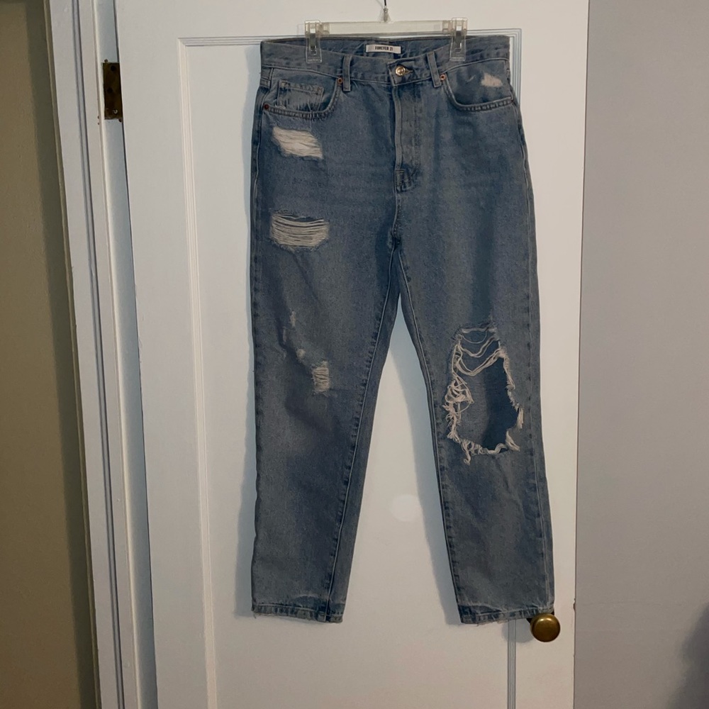 Forever21 Distressed Mom Jeans